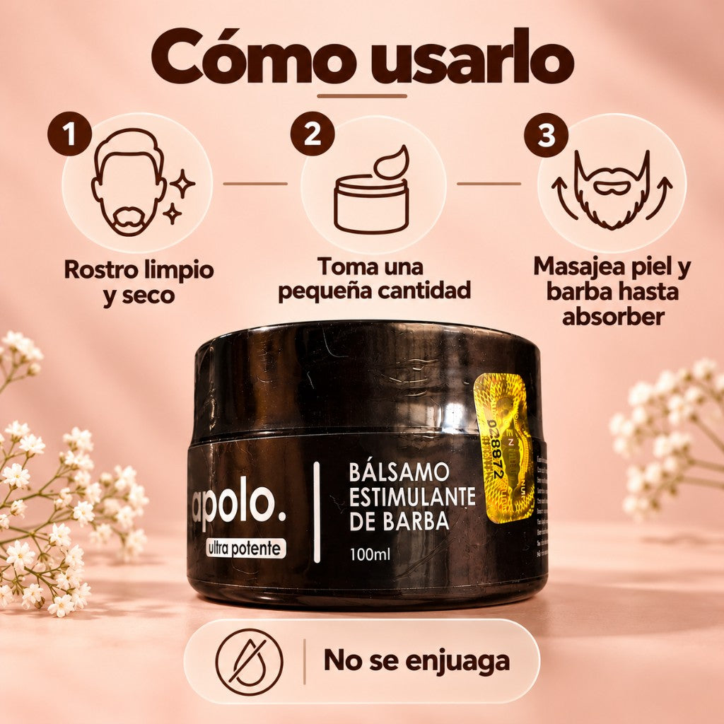 Bálsamo Estimulante de Barba Apolo + Obsequio