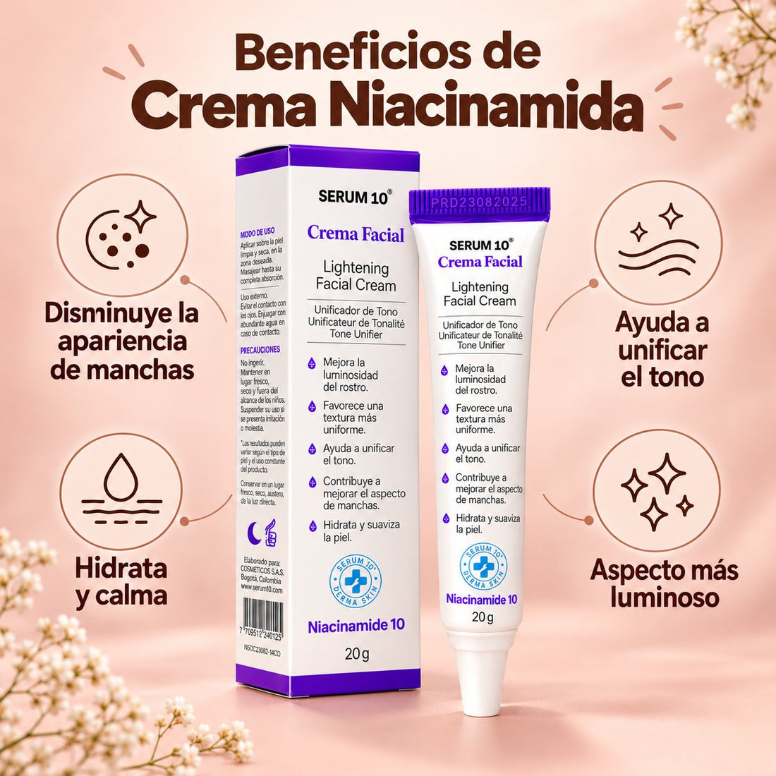 Crema Aclarante con Niacinamida · Serum 10