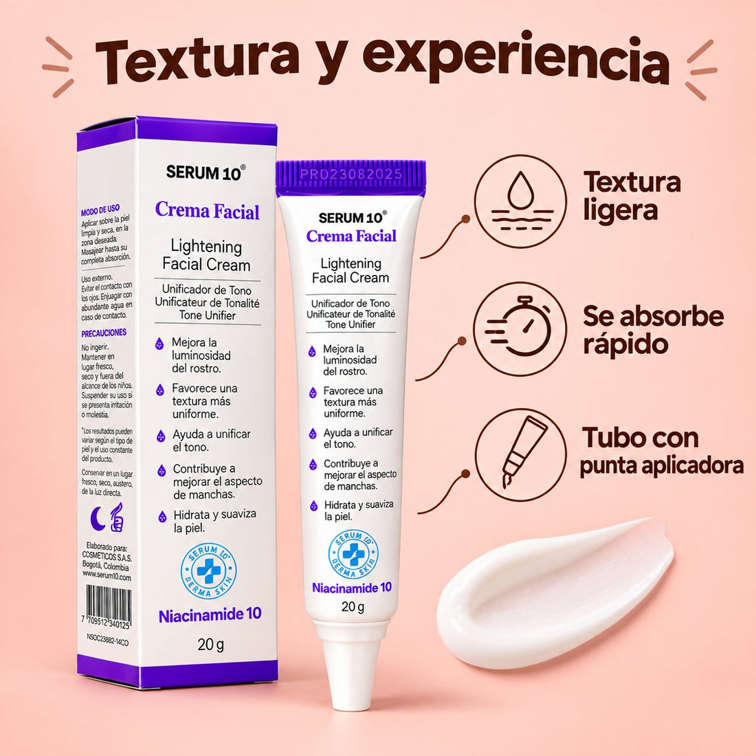 Crema Aclarante con Niacinamida · Serum 10