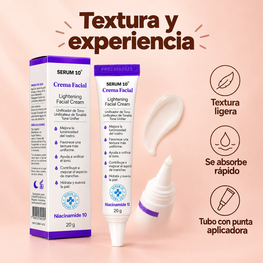 Crema Aclarante con Niacinamida · Serum 10