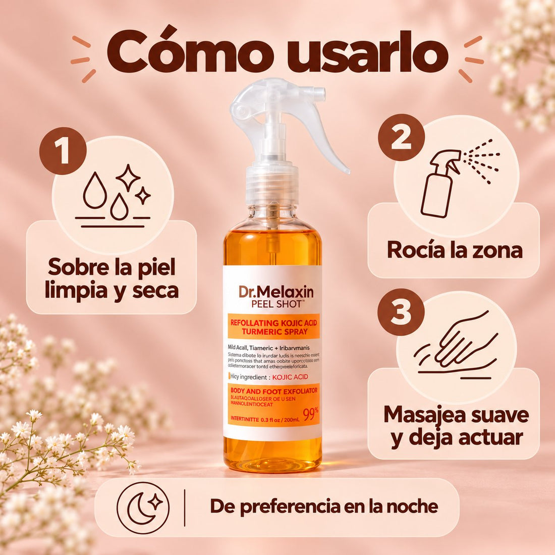 Peel Shot Spray Aclarante Corporal · Dr. Melaxin