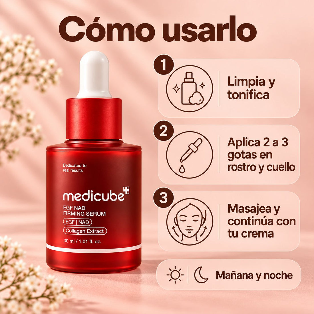 EGF NAD+ Sérum Reafirmante 30 ml · Medicube
